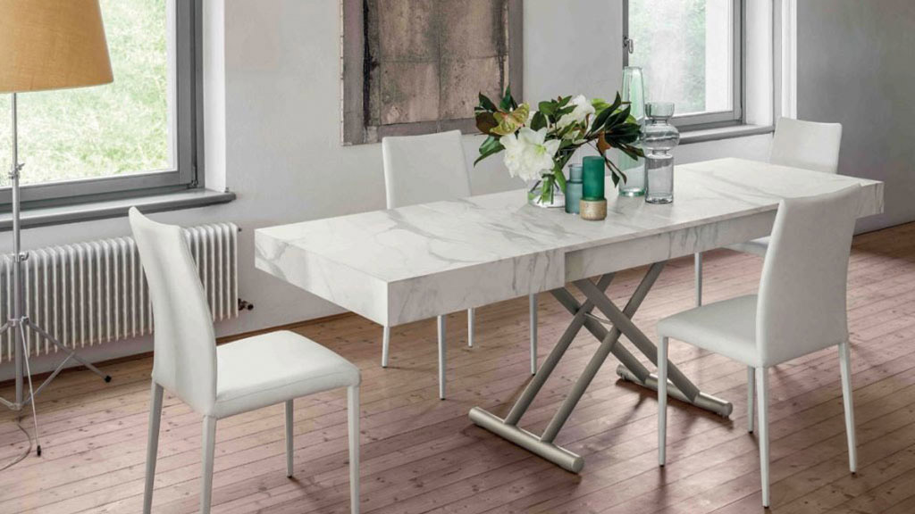 Mesa de comedor Sofarium en salón contemporáneo